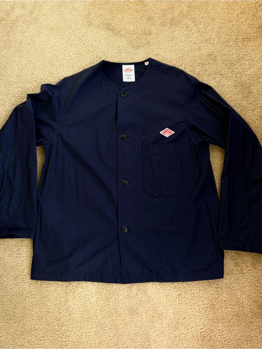 Danton v neck button down top